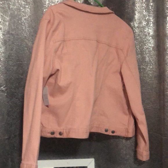 pinkish peach jean jacket - Picture 2 of 4